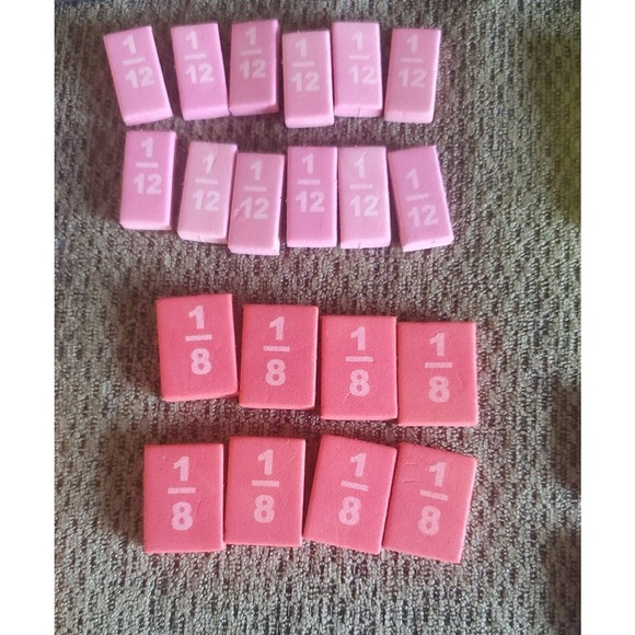 Foam fraction tiles MAC015 Teaching Resource Homeschool Math Manipulatives - Picture 6 of 10
